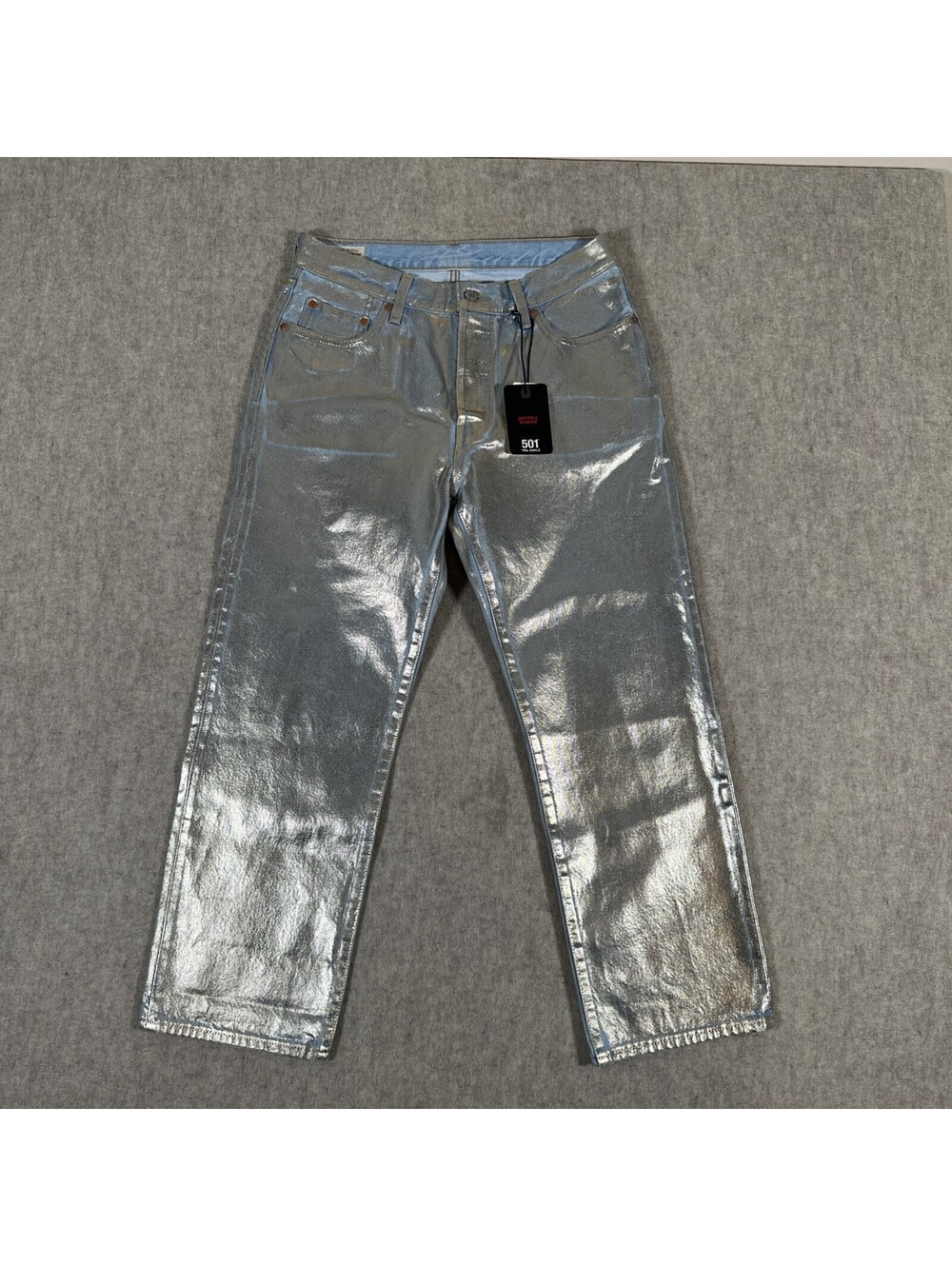 Levi's Women's Optical Illusion 501 High Rise Ankle Straight Denim Jeans 29x27